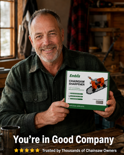 The #1 Gift for Any Chainsaw Owner: Emblis™ Chainsaw Sharpener